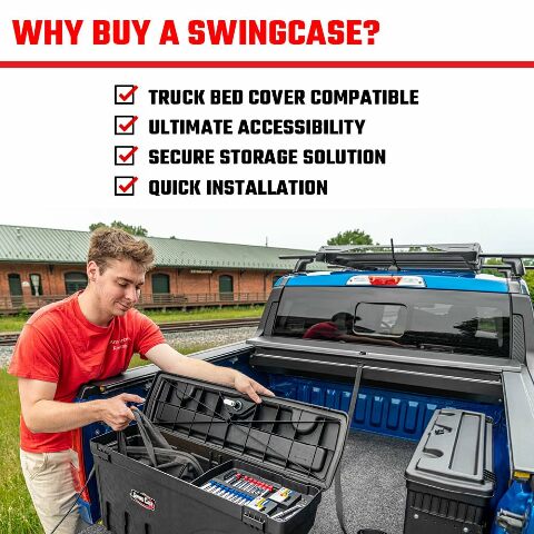 UnderCover SwingCase Truck Bed Storage Box | SC104D | Compatible with -  Chevy/GMC Silverado/Sierra 1500 Drivers Side, Black 2023