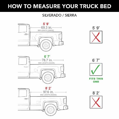 RealTruck Undercover Ultra Flex Hard Folding Truck Bed Tonneau Cover | UX1 | Compatible with  Chevy/GMC Silverado/Sierra 1500 w/o Bed caps 6' 7" Bed (78.7") 2007-2013