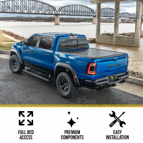RealTruck UnderCover Ultra Flex Hard Folding Truck Bed Tonneau Cover | UX4 | Compatible with  - 2015 Toyota Tacoma 6' 2" Bed (73.5") 2005