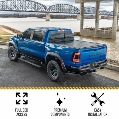 RealTruck UnderCover Ultra Flex Hard Folding Truck Bed Tonneau Cover | UX4 | Compatible with  - 2015 Toyota Tacoma 6' 2" Bed (73.5") 2005