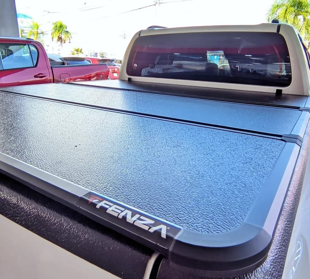 FENZA Hard Tri-Fold Tonneau Cover Compatible with Wolkswage Amarok 2011-2021 | Aluminum Folding Truck Bed Cover | Secure Weatherproof Protection