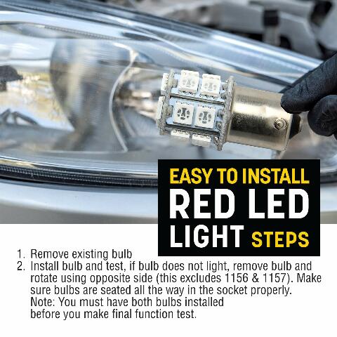 Pilot Automotive (IL-1157R-15-AM) Red 15-SMD LED Turn/Tail Light Bulb - 2 Piece