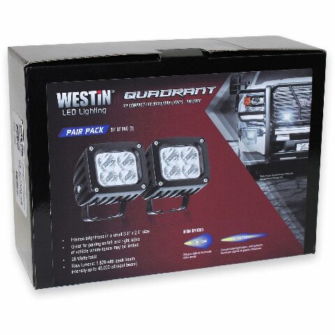 Westin 09-12252A-PR Quadrant LED Auxiliary Light