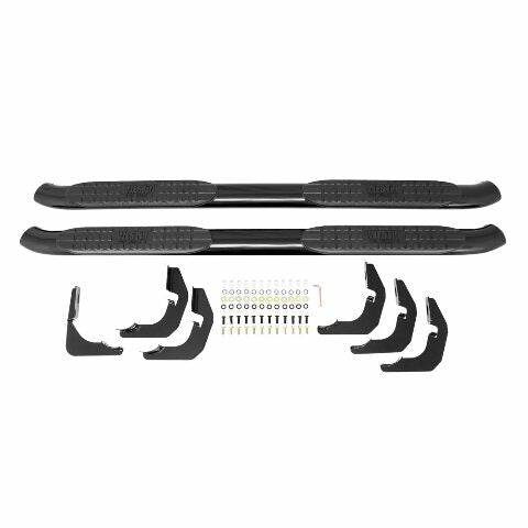 Westin 21-22775 PRO TRAXX 4 Oval Nerf Bars fits 2005-2023 Tacoma Double Cab Black Pair