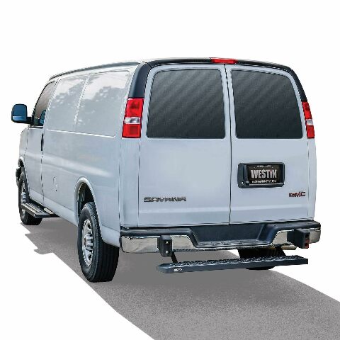 Westin 27-81015 Grate Steps Running Boards fits 2003-2024 Express Savana 1500 2500 3500 2015-2024 Transit Van 150 250 350 (Single 54" Passenger Sliding Door or Rear) Textured Black Pair