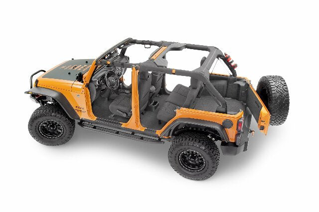 Bedrug BTJK07F4 Set of Grey BedTred Liners fits 2007 2018 Wrangler JK 4 Door - Fully Waterproof & Mold Resistant - Custom Molded - Non Skid Texture