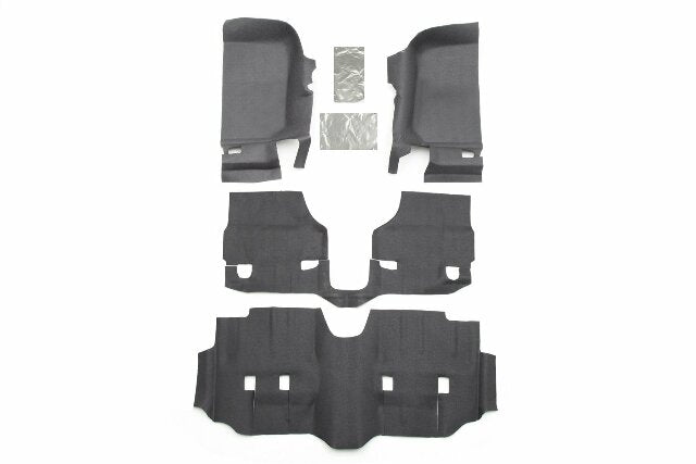 Bedrug BTJK07F4 Set of Grey BedTred Liners fits 2007 2018 Wrangler JK 4 Door - Fully Waterproof & Mold Resistant - Custom Molded - Non Skid Texture