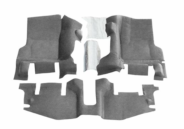 Bedrug - Jeep Bedtred | 1997 - 2006 Jeep Wrangler TJ/LJ (w/Out Center Consoles), Front Floor Liners (Includes Heat Shields) | Grey - 3 pc. | BTTJ97FNC