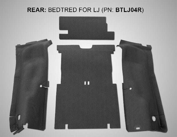 BedRug Jeep Combo Kit - BedTred CBTLJ04 Compatible with LJ (with console) (Includes Front and Cargo Kit) 2004-06