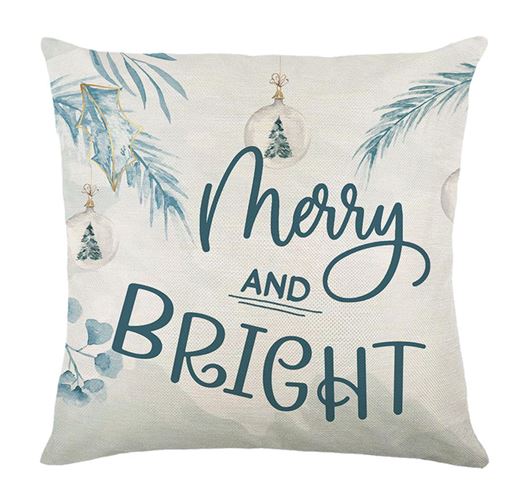 FENZA Custom Christmas Pillow Covers for Family, Linen Double Side Printed Pattern Throw Pillow, 1 Piece Set 18x18 Pillow, Inserts are Not Included or Sold Separately (Y-274)