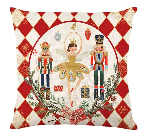 FENZA Custom Christmas Pillow Covers for Family, Linen Double Side Printed Pattern Throw Pillow, 1 Piece Set 18x18 Pillow, Inserts are Not Included or Sold Separately (Y-284)