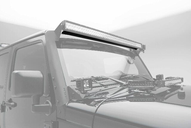 ZROADZ Noise Cancelling Wind Diffuser, Black, Aluminum Compatible with 50 Inch Straight Double Row LED Light Bar (Z330050S)