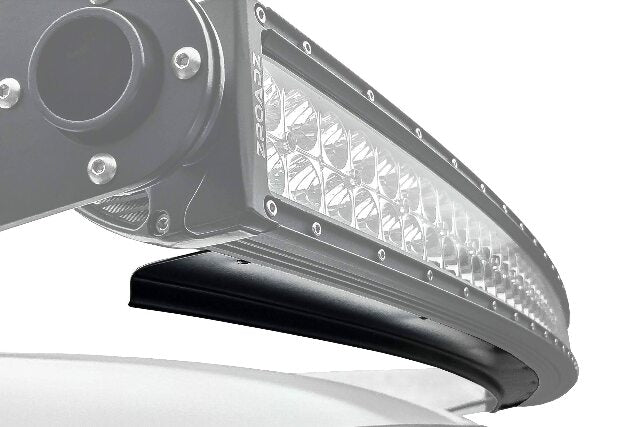 ZROADZ Noise Cancelling Wind Diffuser Black Aluminum Compatible with 50 Inch Curved Double Row LED Light Bar