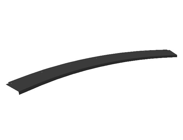 ZROADZ Noise Cancelling Wind Diffuser Black Aluminum Compatible with 50 Inch Curved Double Row LED Light Bar