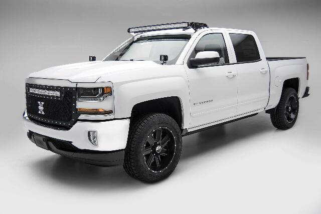 ZROADZ Front Roof LED Mounting Bracket - Compatible w/ 2014-2018 Chevrolet Silverado 1500 - to Mount (1) 50 Inch ZROADZ or similar style Curved LED Light Bar (Not Included) - PN #Z332081, Black