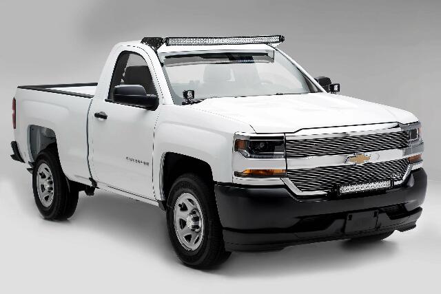 ZROADZ Front Roof Mounted LED Bar Kit - Compatible w/ 2014-2018 Chevrolet Silverado 1500 Complete Kit with Mounting Brackets, 50 Inch Curved Zroadz Led light bar & Wiring Harness- PN #Z332081-KIT-C