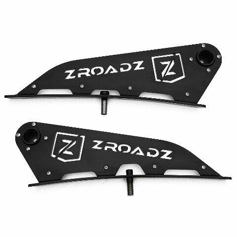 ZROADZ Front Roof LED Mounting Bracket - Compatible w/ 2014-2018 Chevrolet Silverado 1500 - to Mount (1) 50 Inch ZROADZ or similar style Curved LED Light Bar (Not Included) - PN #Z332081, Black