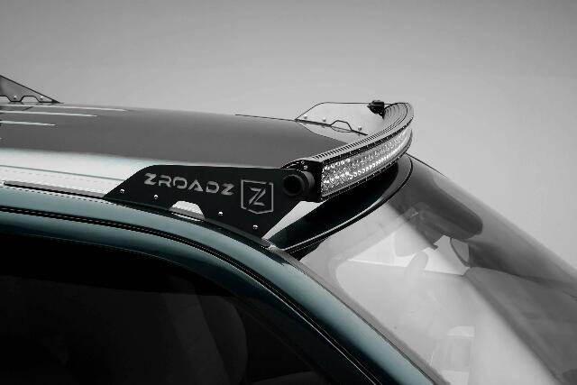 ZROADZ Front Roof LED Mounting Bracket - Compatible w/ 2019-2022 Dodge Ram 1500 - to Mount (1) 50 Inch or Similar Style Curved LED Light Bar (Not Included) - PN #Z334721, Black