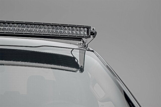 ZROADZ Compatible with Ford () Super Duty Front Roof LED Bracket to mount (1) 52 Inch Curved LED Light Bar - PN #Z335471, Black 2017-2022