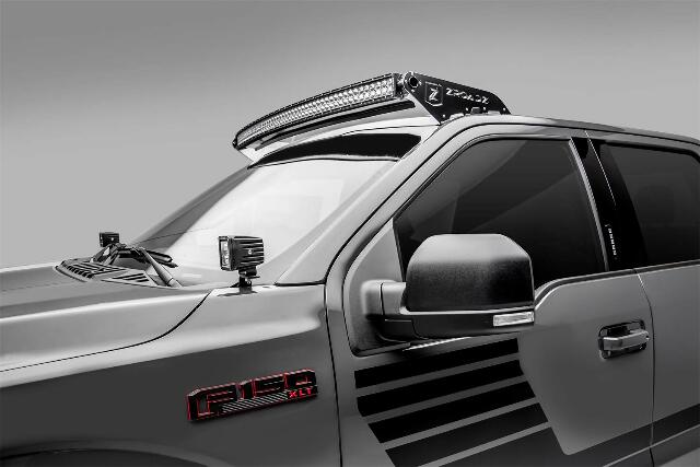 ZROADZ Z335662-KIT-C Front Roof LED Kit; Incl. [1] 52 in. LED Curved Double Row Light Bar and Universal Wiring Harness;
