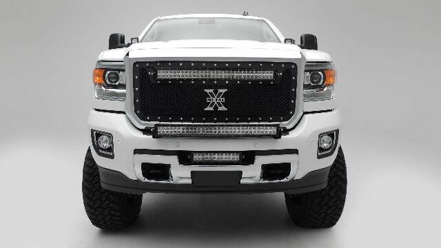 ZROADZ Ditch Hood Hinge LED Mounting Bracket - Compatible w/ 2015-2019 Chevy Silverado 2500 3500 - to Mount (2) 3 Inch LED Pod Lights - Mild Steel Gloss Black - Bolt-On Easy Installation - PN #Z361221