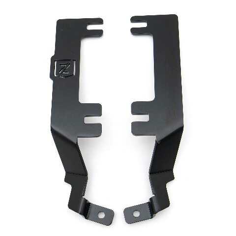 ZROADZ Ditch Hood Hinge LED Mounting Bracket - Compatible w/ 2015-2019 Chevy Silverado 2500 3500 - to Mount (2) 3 Inch LED Pod Lights - Mild Steel Gloss Black - Bolt-On Easy Installation - PN #Z361221