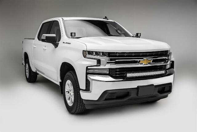 ZROADZ Ditch Hood Hinge LED Kit - Compatible w/ 2019-2022 Chevy Silverado 1500 - Incl. (2) 3 Inch LED Pod Lights - Mild Steel Gloss Black Finish - Bolt-On Easy Installation - PN #Z362181-KIT2