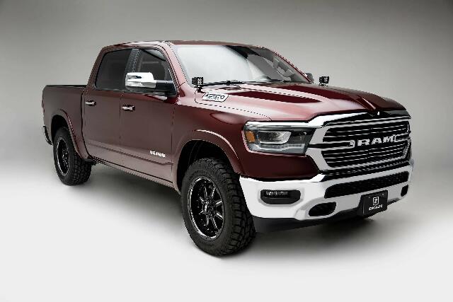 ZROADZ Ditch Hood Hinge LED Mounting Bracket - Compatible w/ 2019-2022 Ram Rebel - to Mount (2) 3 Inch LED Pod Lights - Mild Steel Gloss Black - Bolt-On Easy Installation - PN #Z364721