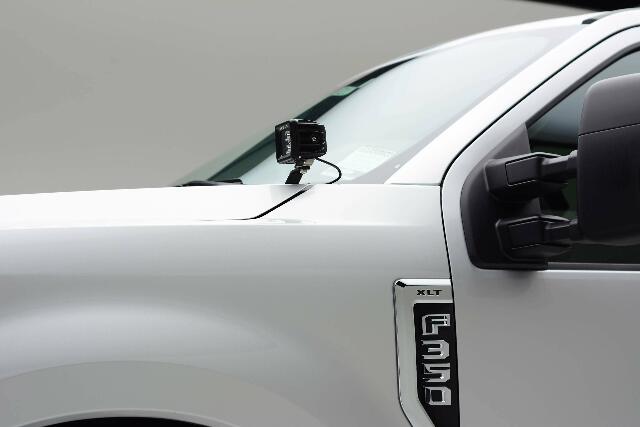 ZROADZ Ditch Hood Hinge LED Mounting Bracket - Compatible w/ 2017-2022 Ford F-250 350 450 550 - to Mount (2) 3 Inch LED Pod Lights - Mild Steel Gloss Black - Bolt-On Easy Installation - PN #Z365471