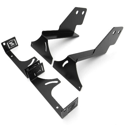 ZROADZ Under Rear Bumper LED Mounting Bracket - Compatible w/ 2014-2018 Chevrolet Silverado 1500 - to Mount (2) 6 Inch ZROADZ or similar style LED Lights (Not Included) - PN Z382082, Black