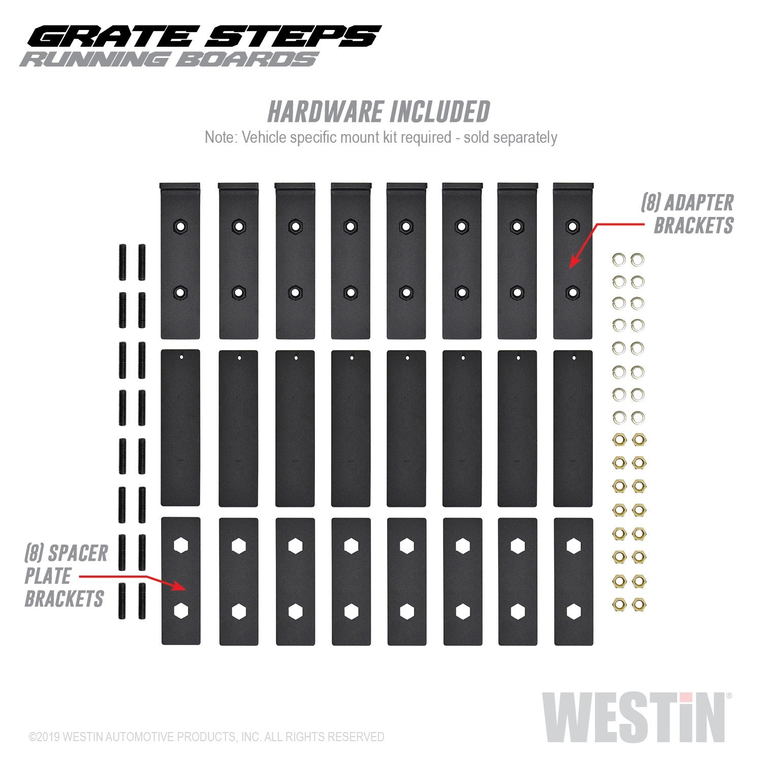 Westin 27-74755 Grate Steps Running Boards