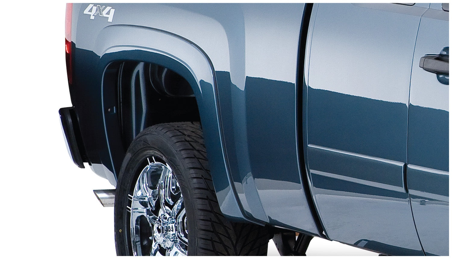Bushwacker 40941-02 Black OE-Style Smooth Finish 4-Piece Fender Flare Set for 2007-2013 Chevrolet Silverado 1500 | Fits 69.3 in. Bed