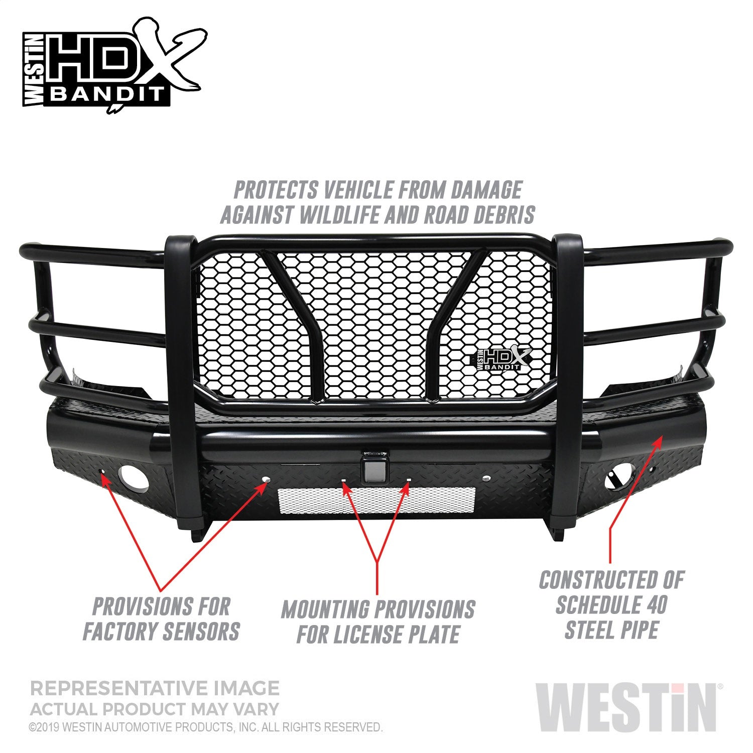 Westin 58-31135 HDX Bandit Front Bumper Fits 19-22 Silverado 1500