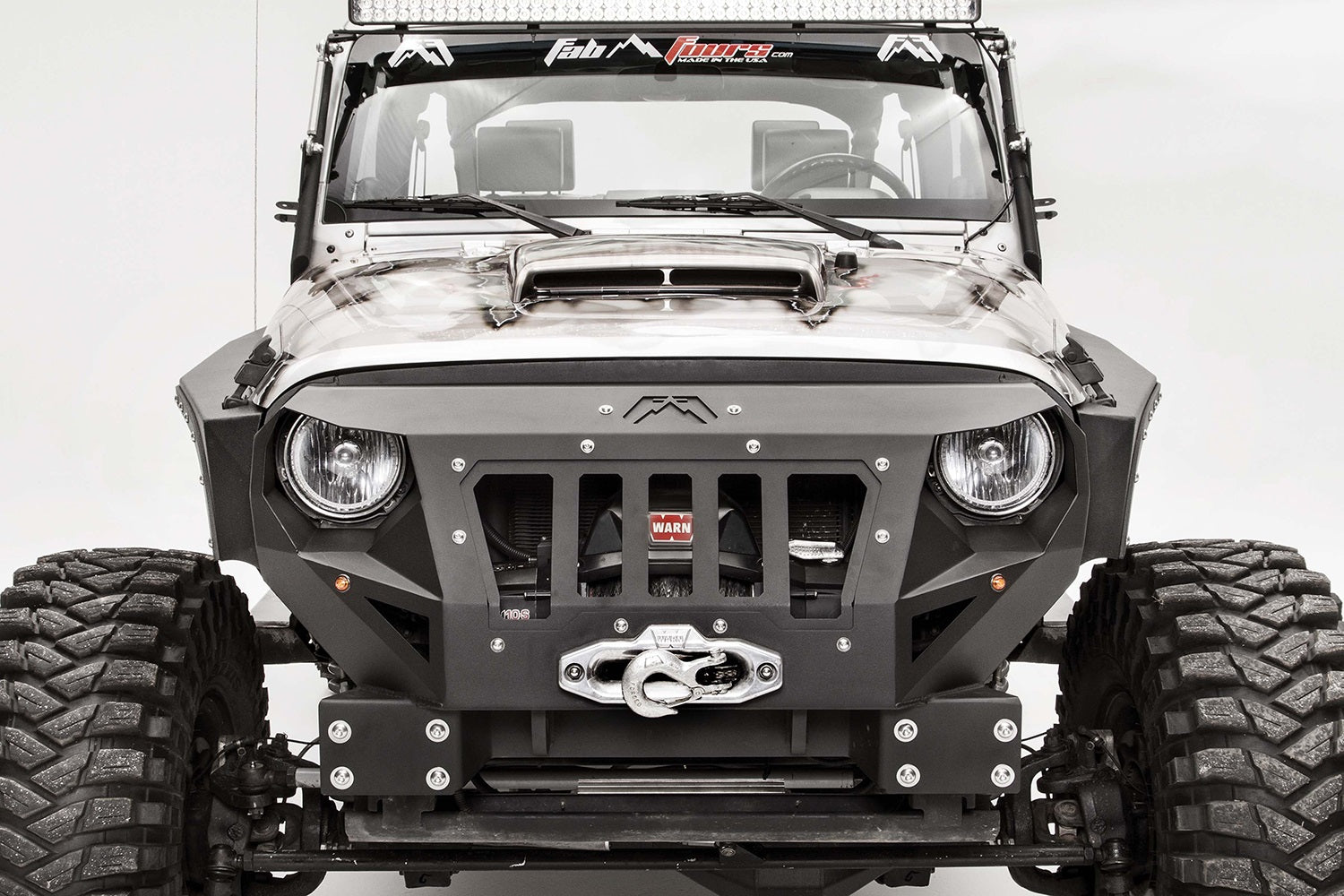 Fab Fours GR1000-1 Grumper Grill/Front Bumper Fits 07-18 Wrangler (JK)