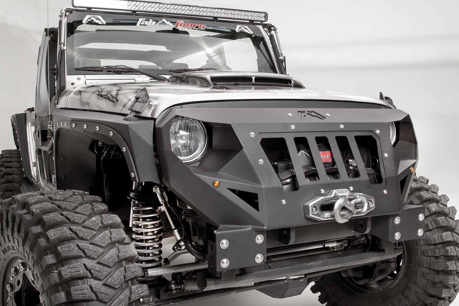 Fab Fours GR1000-1 Grumper Grill/Front Bumper Fits 07-18 Wrangler (JK)