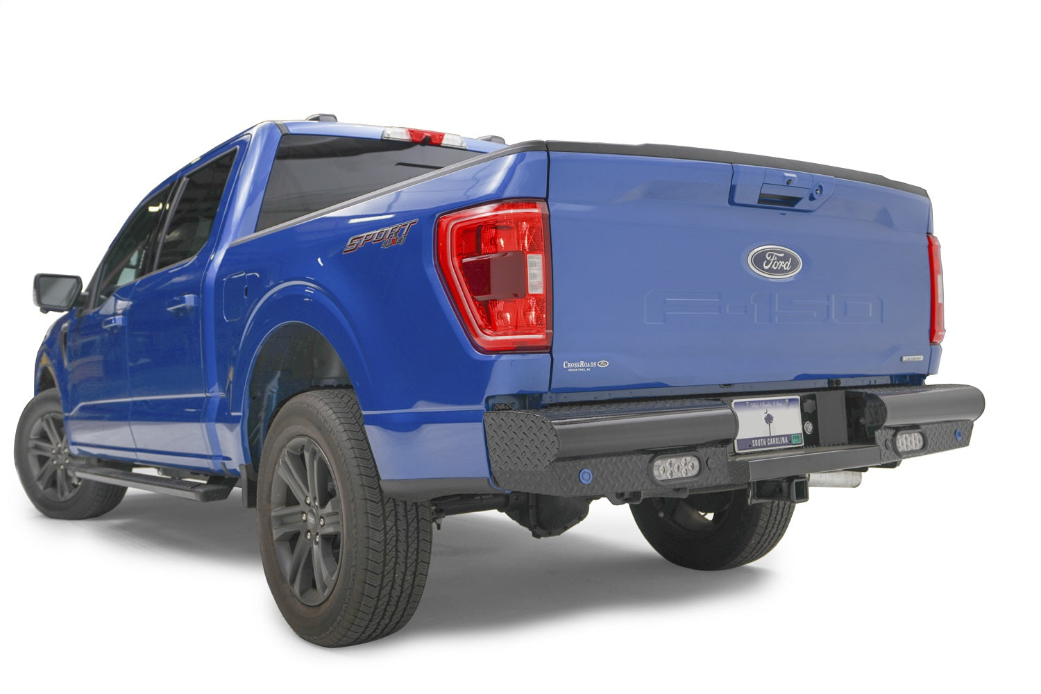 Fab Fours FF21-T5050-1 Black Steel Rear Bumper Fits 21-22 F-150