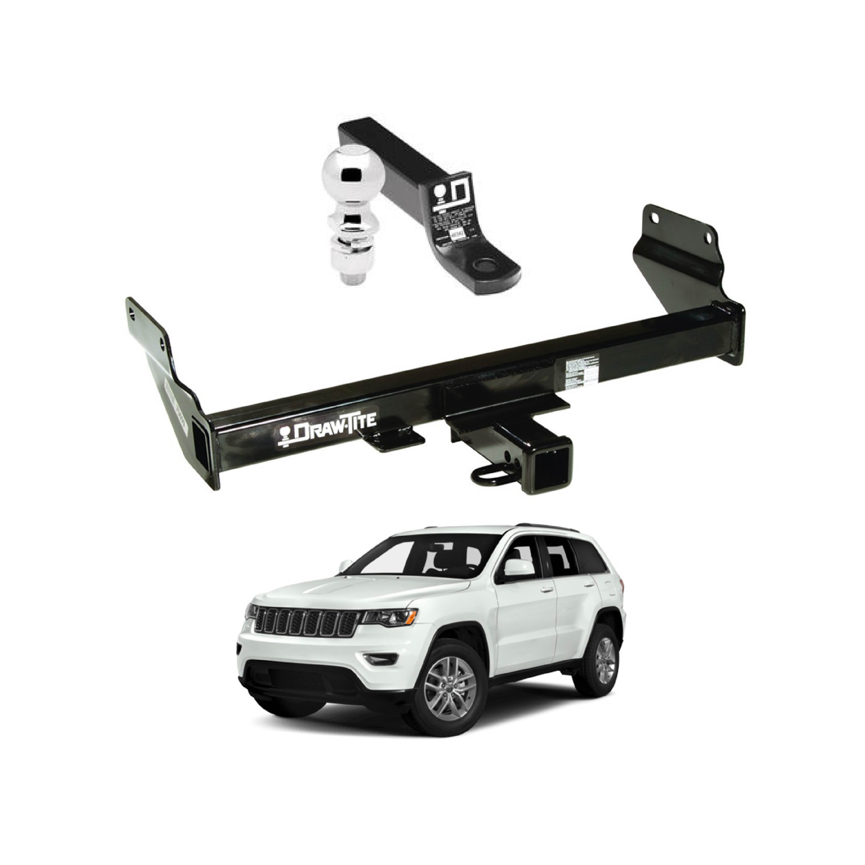 Draw Tite Towing Kit (Frame Receiver + Ball Mount) for 2015-2019 Jeep Grand Cherokee