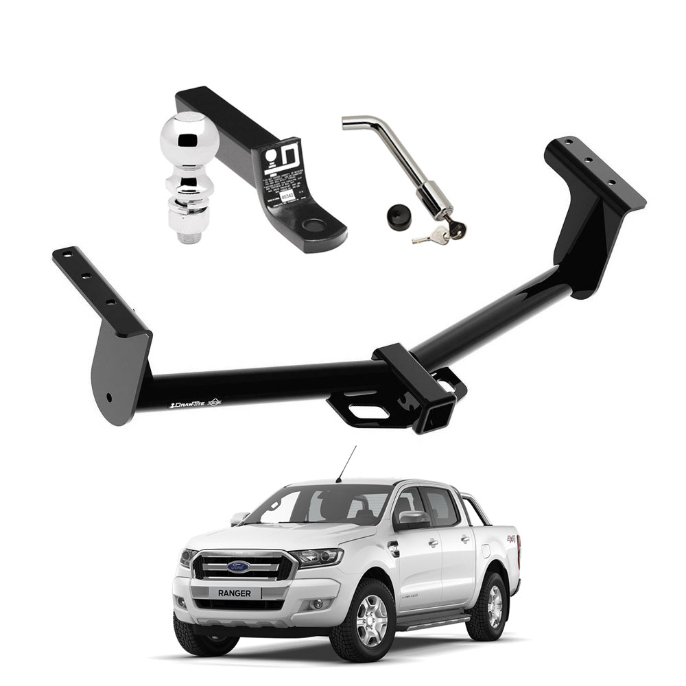 Draw Tite Towing Kit (Frame Receiver + Ball Mount + Pin Lock) for 2012-2019 Ford Ranger