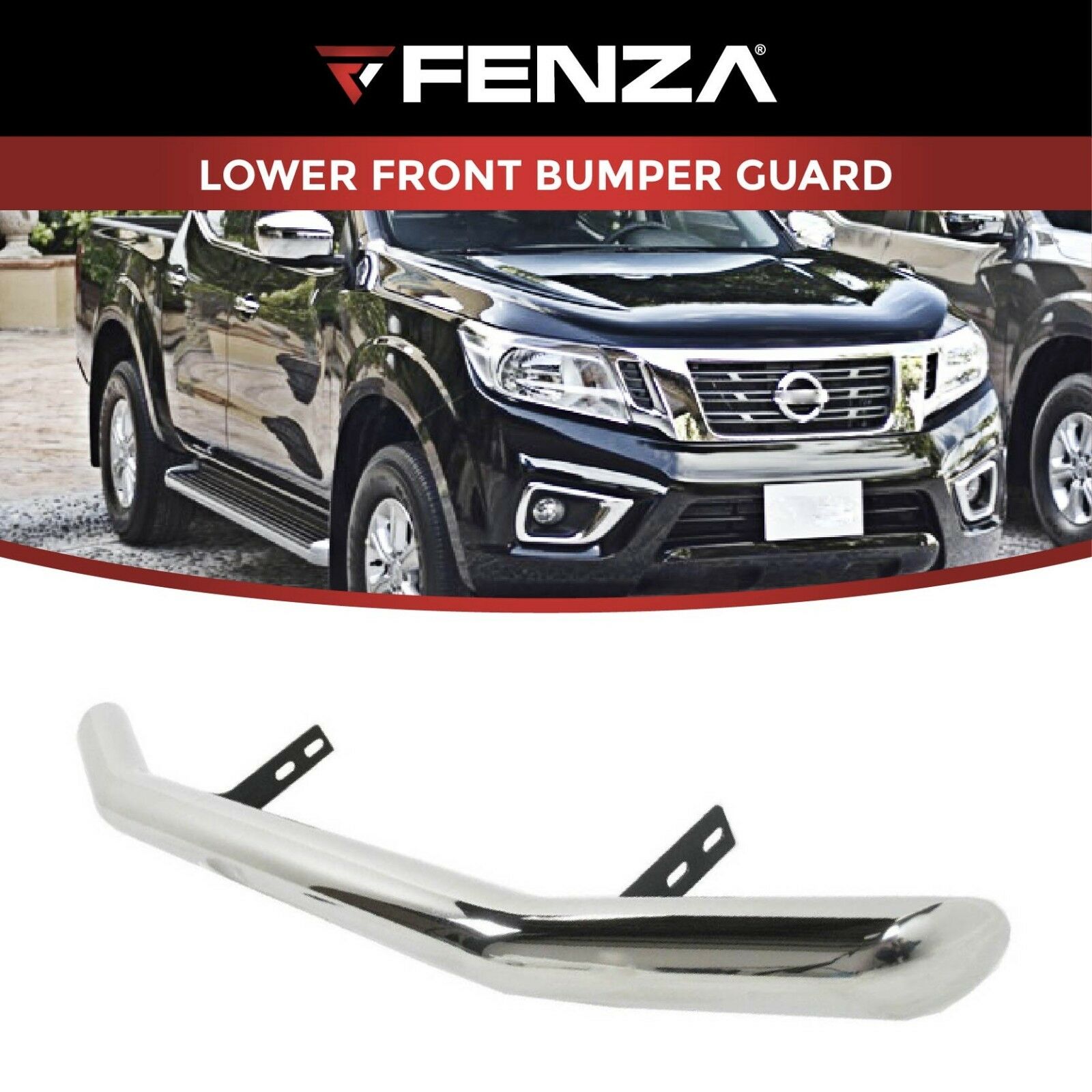 Lower front bumper guard for 2016-2018 Nissan np300 navara/frontier stainless steel